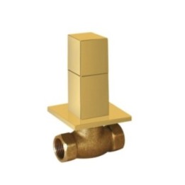 Zawór odcinający podtynkowy 1/2" TRES CUADRO złoty 00715501OR