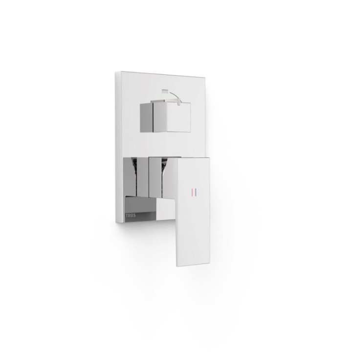 Maskownica TRES RAPID-BOX do wpuszczanego korpusu 2-drożnego chrom 10628110
