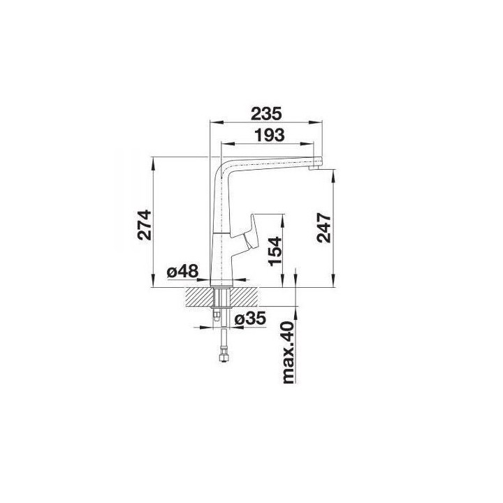 Bateria stojąca BLANCO AVONA chrom 521267