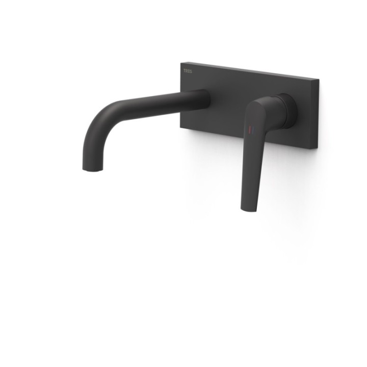Bateria jednouchwytowa TRES FUJI podtynkowa umywalkowa wylewka 180 mm czarny matt 28130003NM