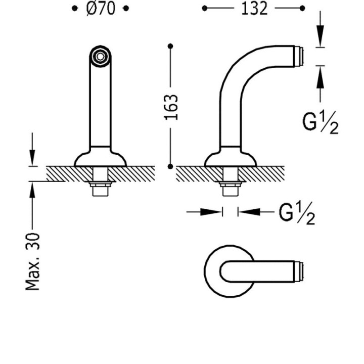 TRES MONO-CLASIC - KOLANKO ADAPTER DO BATERII WANNOWEJ 24287101AC