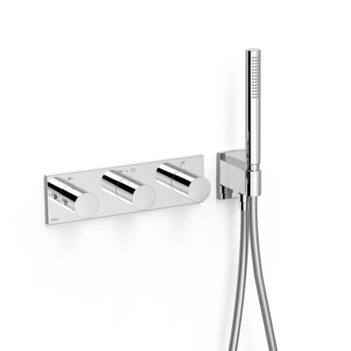 Bateria termostatyczna podtynkowa 3-drożna TRES B-SYSTEM chrom 30735301