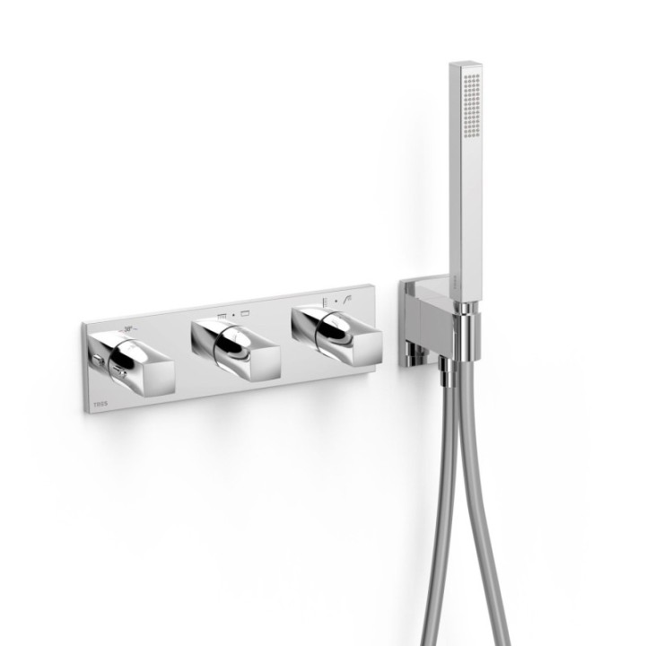 Bateria termostatyczna podtynkowa 4-drożna TRES B-SYSTEM chrom 30725401