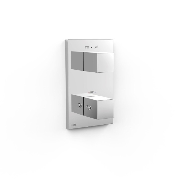 Maskownica do wpuszczanego korpusu 2-drożnego TRES THERM-BOX chrom 00625001