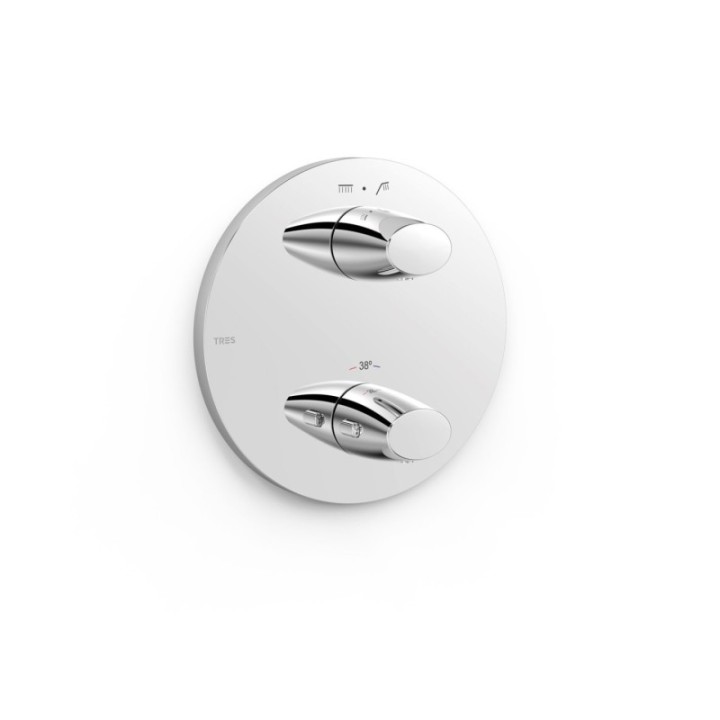 Maskownica do wpuszczanego korpusu 2-drożnego TRES THERM-BOX chrom 28125001