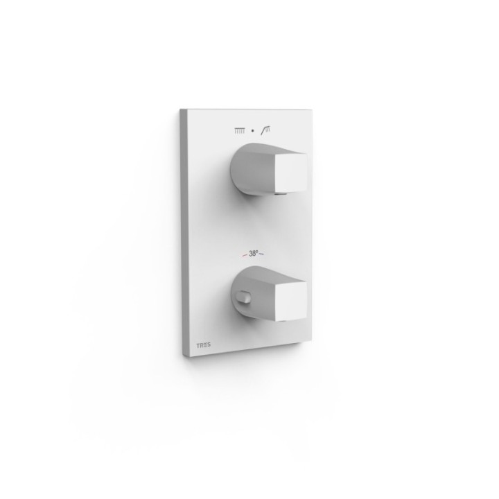 Maskownica do wpuszczanego korpusu 2-drożnego TRES THERM-BOX biały mat 21125001BM