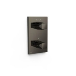 Maskownica do wpuszczanego korpusu 2-drożnego TRES THERM-BOX czerń metalizowana 21125001KM