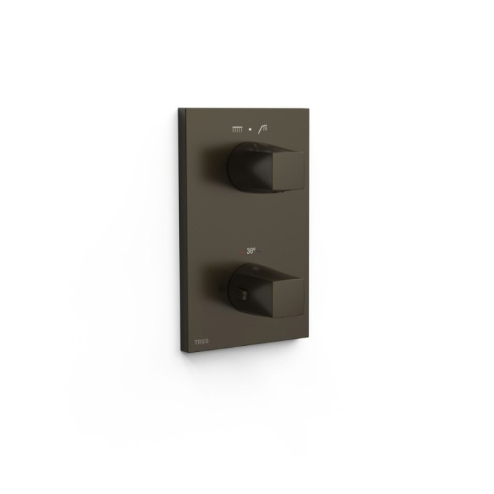 Maskownica do wpuszczanego korpusu 2-drożnego TRES THERM-BOX czarny brąz 21125001KMB