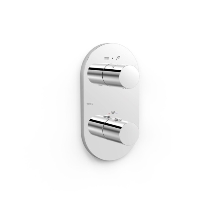 Maskownica do wpuszczanego korpusu 2-drożnego TRES THERM-BOX chrom 21525001