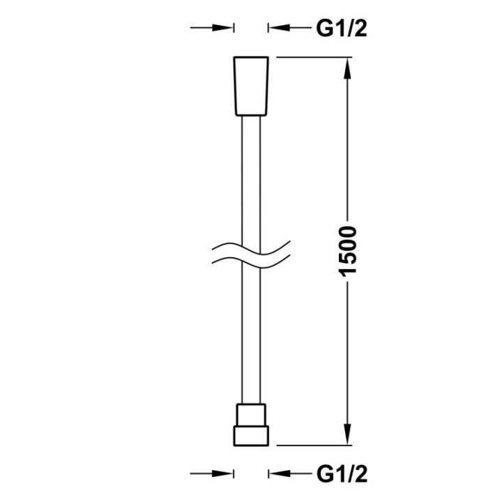Wąż prysznicowy 150 cm TRES różowe złoto matowe 913460915OPM