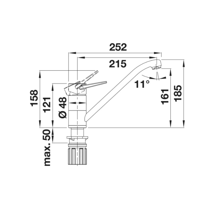 Bateria kuchenna BLANCO WEGA II Silgranit-Look czarny/chrom 526415