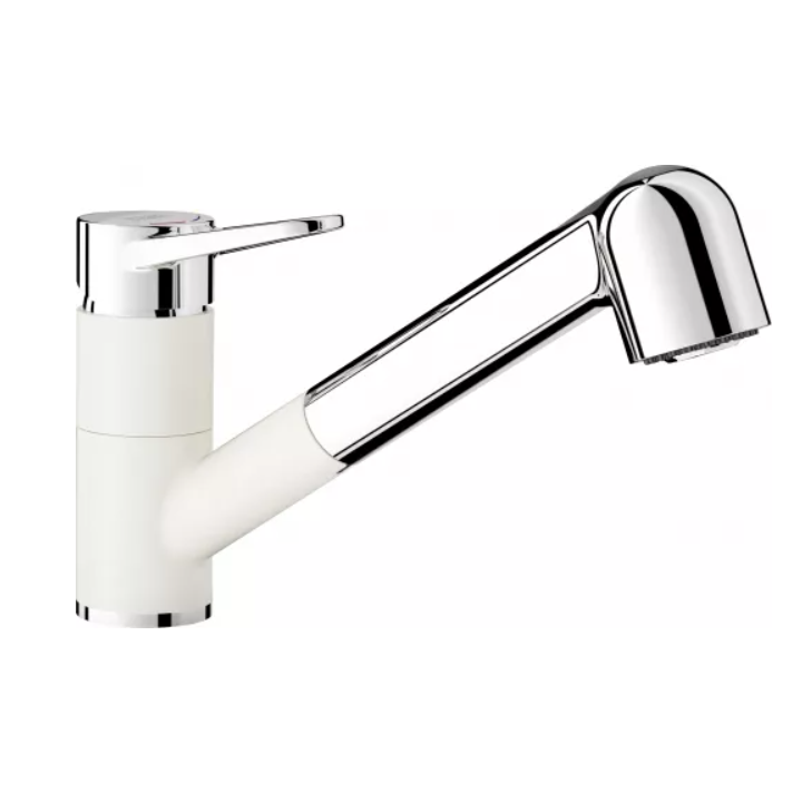 Bateria kuchenna BLANCO WEGA-S II Silgranit-Look z wyciąganą wylewką biały 526421