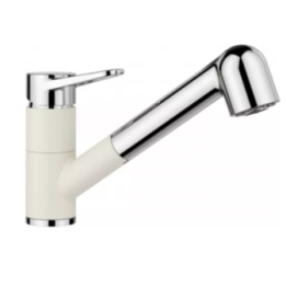 Bateria kuchenna BLANCO WEGA-S II Silgranit-Look z wyciąganą wylewką delikatny biały 526982