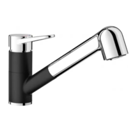 Bateria kuchenna BLANCO WEGA-S II Silgranit-Look z wyciąganą wylewką czarny 526428