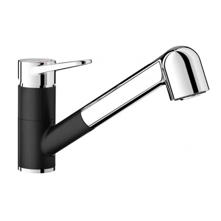 Bateria kuchenna BLANCO WEGA-S II Silgranit-Look z wyciąganą wylewką czarny 526428