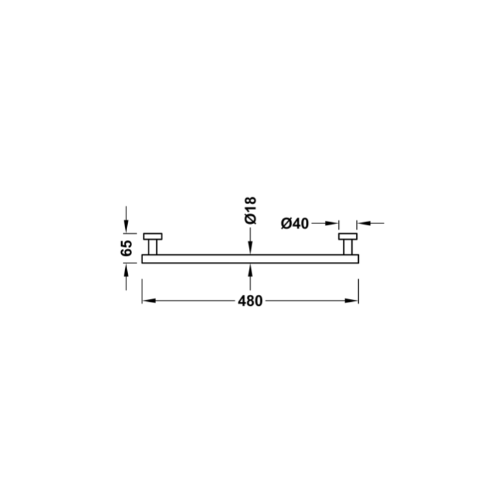 Wieszak na ręcznik 480 mm TRES MAX-TRES różowe złoto matt 16123601OPM