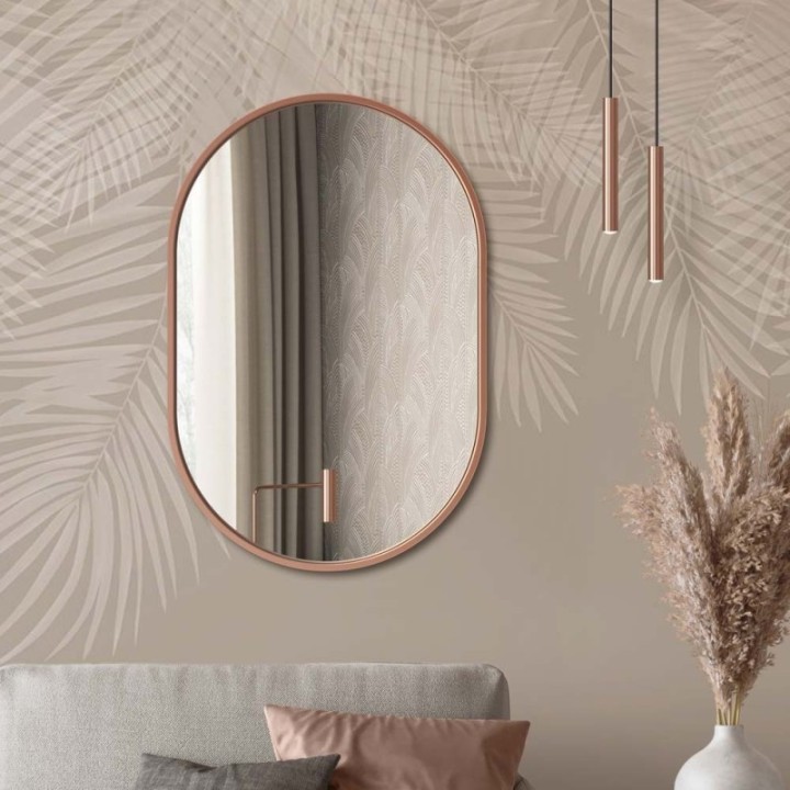 LUSTRO AMBIENT MIEDŹ – PÓŁOKRĄGŁE 50x70 GieraDesign AMB/M/50x70