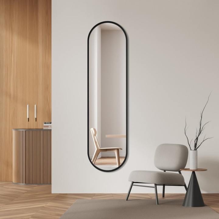 LUSTRO AMBIENT – CZARNE OWALNE 60x80cm GieraDesign AMB/B/60x80