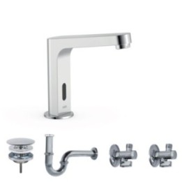 Zestaw baterii elektronicznej z systemem wstępnego mieszania do umywalki TRES ELECTRONIC chrom 39210399