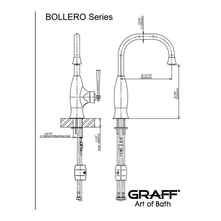 Bateria kuchenna Graff Bollero chrom E-4830-PC