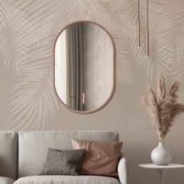 LUSTRO AMBIENT MIEDŹ – PÓŁOKRĄGŁE 60x80cm GieraDesign AMB/M/60x80