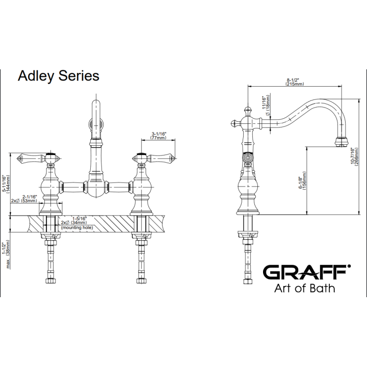 Bateria kuchenna Graff Adley chrom E-4840-LM15-PC