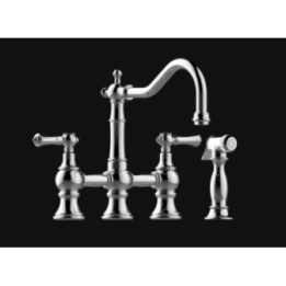 Bateria kuchenna Graff Adley oraz wyciągana wylewka z prysznicem chrom E-4845-LM15-PC