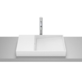 Umywalka nablatowa 60x38x8 cm ROCA HORIZON bez otw. biały mat A32727962B