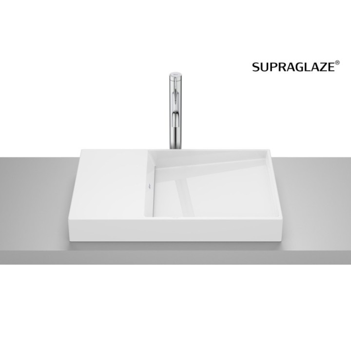 Umywalka nablatowa 60x38x8 cm ROCA HORIZON bez otw. supraglaze A327279S0B