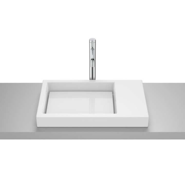 Umywalka blatowa 60x38x7 cm ROCA HORIZON bez otw. biała A32727500B
