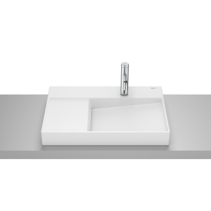 Umywalka nablatowa 60x42x8 cm ROCA HORIZON z otw. biały mat A32727462B