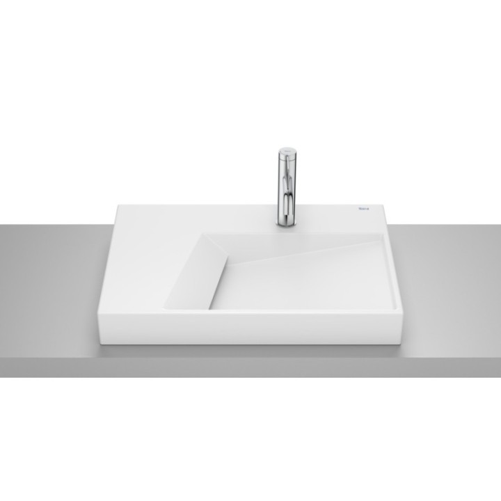 Umywalka nablatowa 60x42x8 cm ROCA HORIZON z otw. biały mat A32727662B