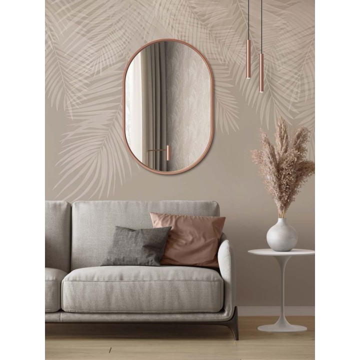 LUSTRO AMBIENT MIEDŹ – PÓŁOKRĄGŁE 70x90cm GieraDesign AMB/M/70x90