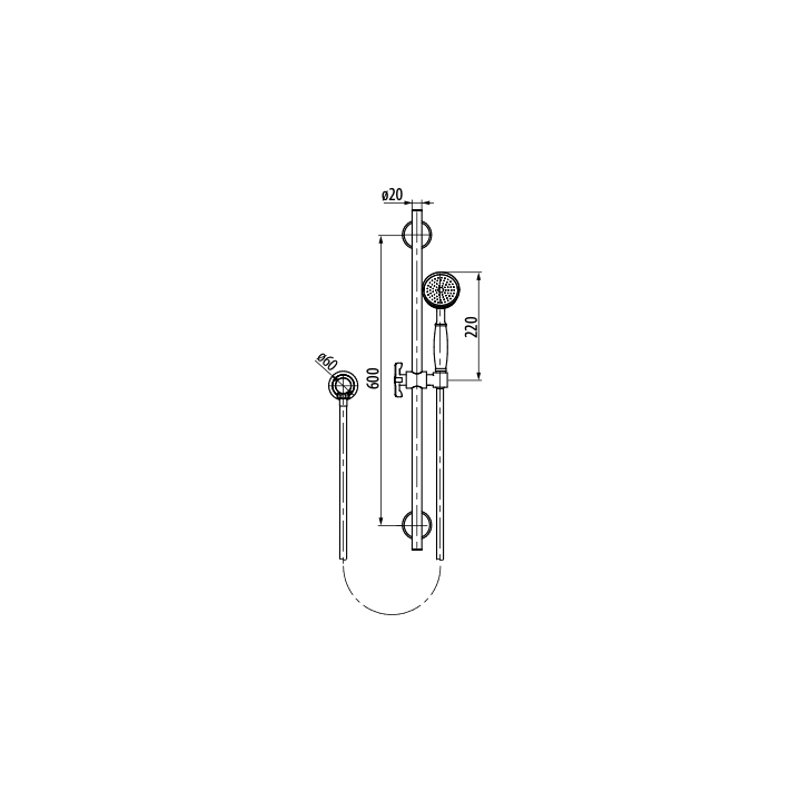 Zestaw natryskowy GRAFF VIGNOLA chrom E-8710-C20-PC
