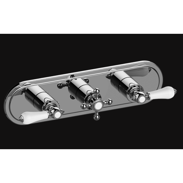 Bateria natryskowa Graff Adley podtynkowa 3-drożna chrom E-8087H-ALC1C2-CP