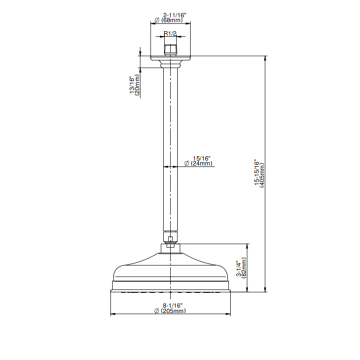 Deszczownica Graff Adley chrom E-8385-PC
