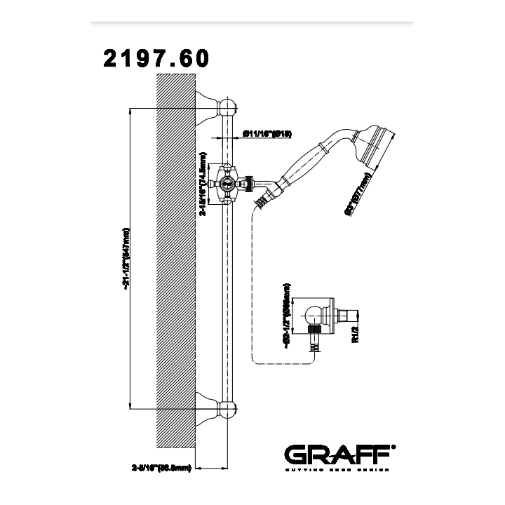 Zestaw natryskowy Graff Adley chrom E-8600-PC