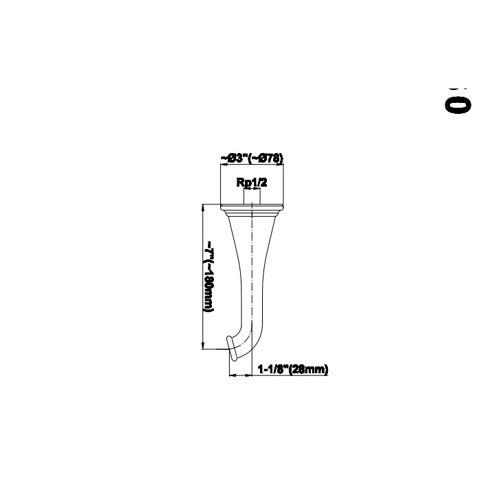 Wylewka wannowa Graff Adley chrom E-8550-PC