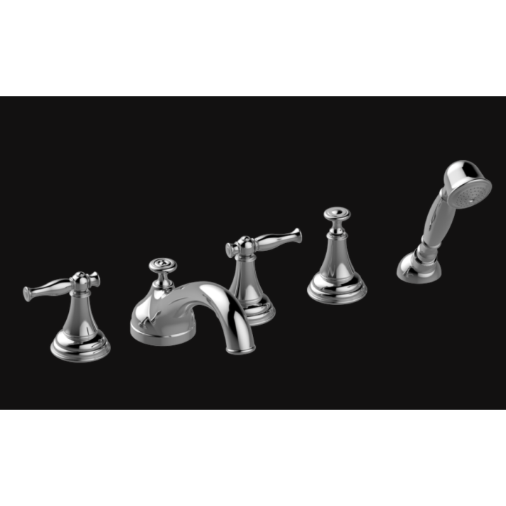 Bateria wannowa Graff Lauren z zestawem natryskowym E-2453-LM22-PC