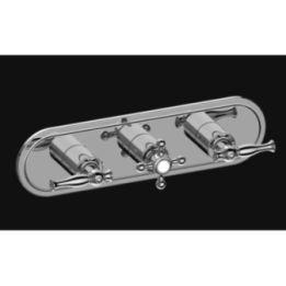 Bateria natryskowa Graff Lauren podtynkowa 3- drożna E-8087H-ALM22C2-PC