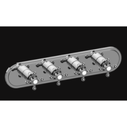 Bateria natryskowa Graff Lauren podtynkowa 4- drożna E-8088H-LM22C2-PC