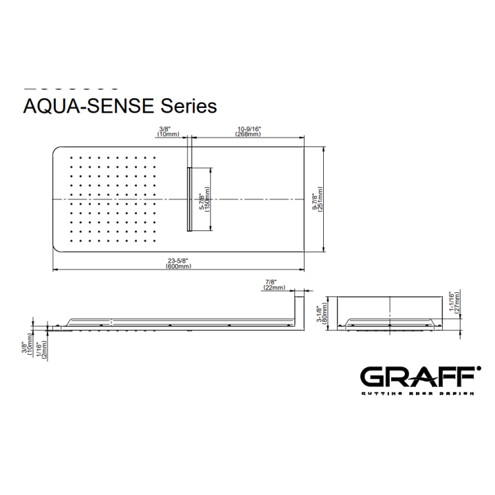 Deszczownica Graff Aqua- Sense stal polerowana E-8226-PS