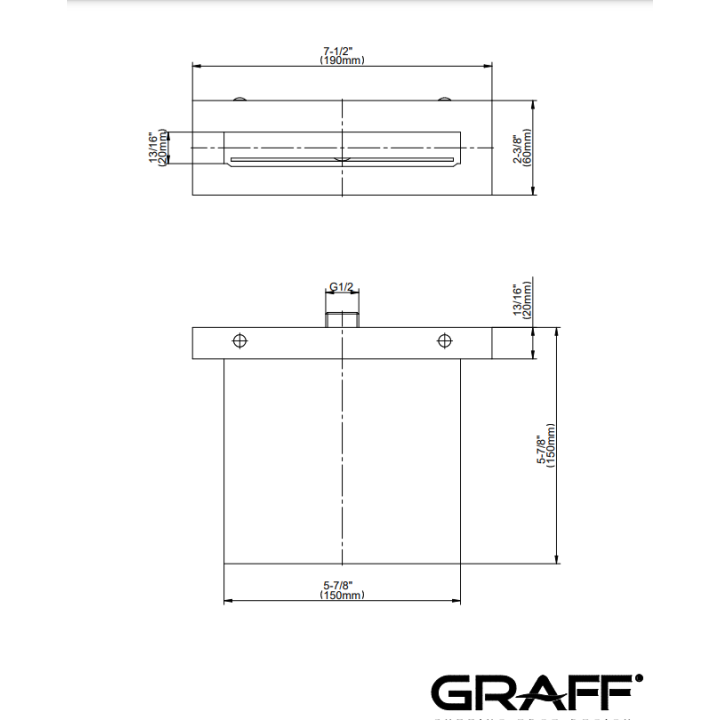 Deszczownica Graff Aqua- Sense stal polerowana E-8577-PS