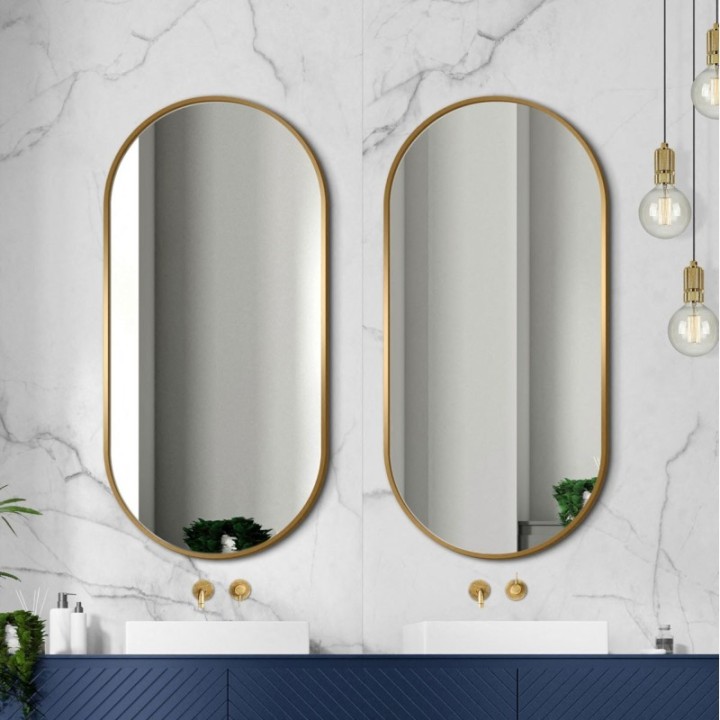 LUSTRO AMBIENT SLIM – ZŁOTA RAMA 40x105cm GieraDesign AMB/SL/G/40x105
