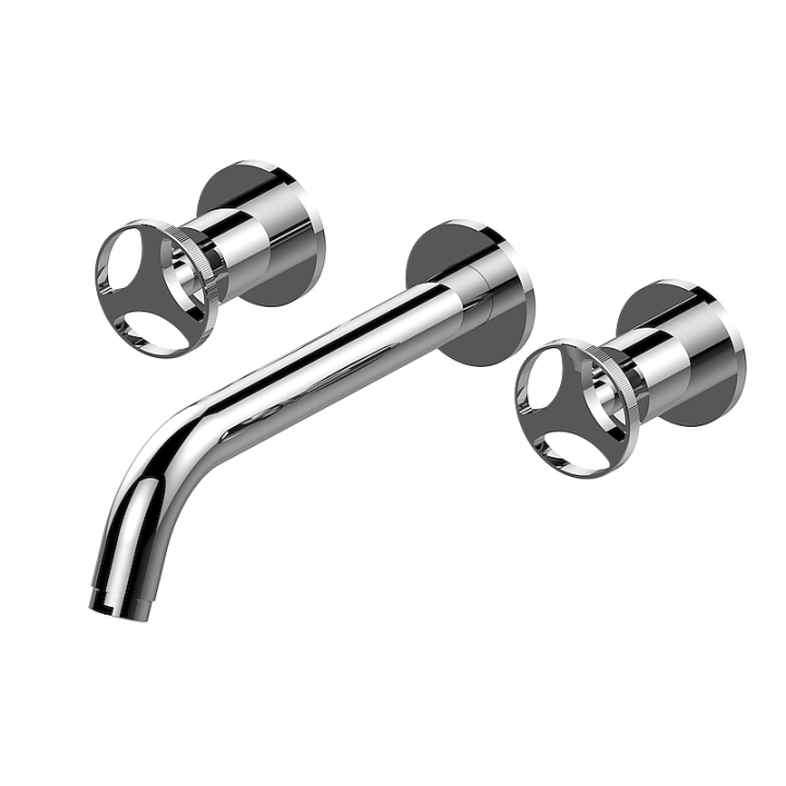 Bateria umywalkowa ścienna z wylewką 23,4 cm GRAFF HARLEY chrom E-11431-C19B-PC-T