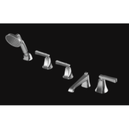 Bateria wannowa Graff Finneza Due stojąca z zestawem prysznicowym chrom E-6853-LM47B-PC