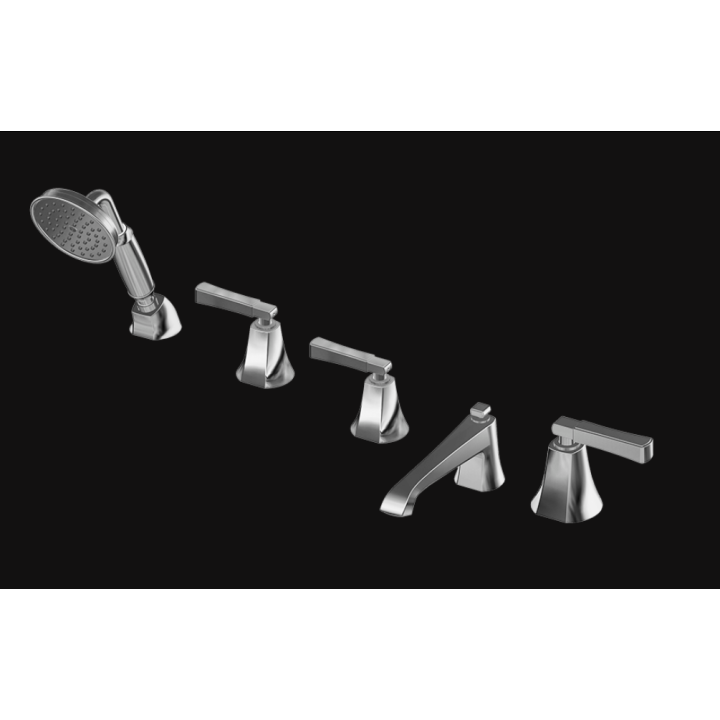 Bateria wannowa Graff Finneza Due stojąca z zestawem prysznicowym chrom E-6853-LM47B-PC