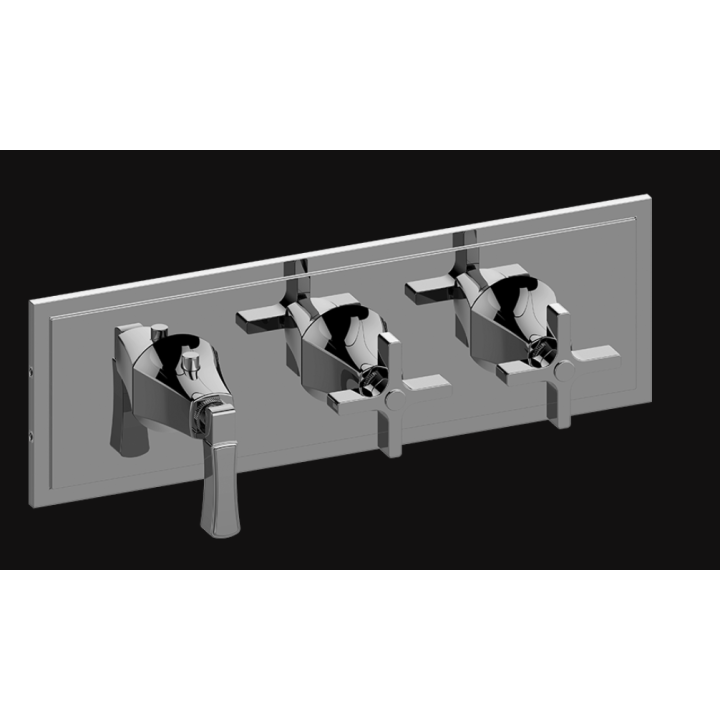 Bateria natryskowa Graff Finneza Due podtynkowa 3- drożna chrom E-8178H-1L2C-PC
