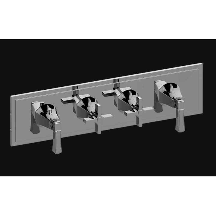 Bateria natryskowa Graff Finneza Due podtynkowa 4- drożna chrom E-8179H-2L2C-PC