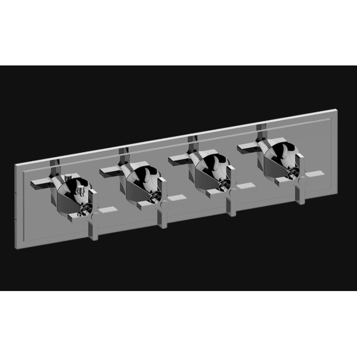 Bateria natryskowa Graff Finneza Due podtynkowa 4- drożna chrom E-8179H-C15E0-PC